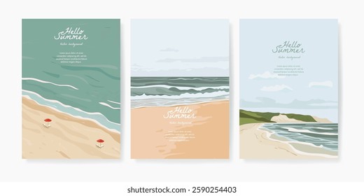 Summer Beach Vacation Vector Background vector illustration