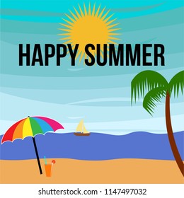 Summer In The Beach Vector