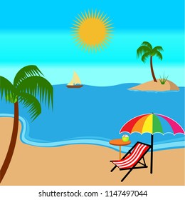 Summer In The Beach Vector