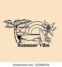  Summer Beach vector art design 