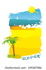Summer beach vector background. 