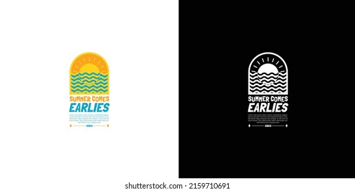 Summer Beach Vector Design Illustration