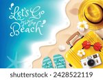 Summer beach vector design. Let