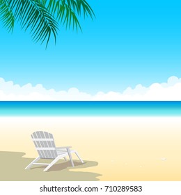 Summer beach vector drawn