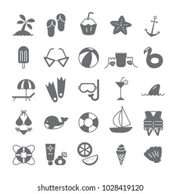 Summer and beach vector icon set2