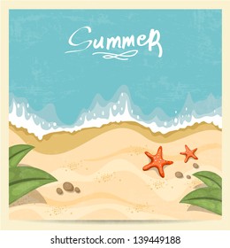 Summer beach. Vector illustration