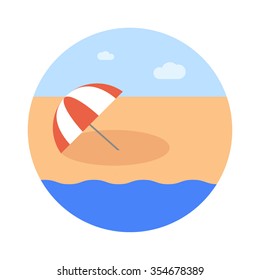 summer beach vector illustration