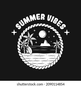 summer beach vector illustrations, artwork, fashion, design