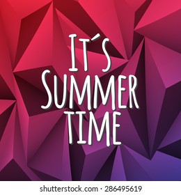 Summer beach vector.The poster, geometric background. Heat, summer vacation.