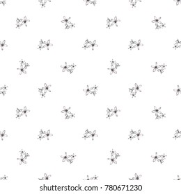Summer beach vector seamless pattern with white flowers. Bright endless background with summertime holidays symbols. Hand draw illustration.