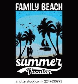 Summer Beach Vector T-shirt design.