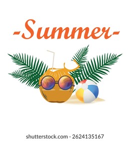 Summer Beach Vibes – Colorful Vector Illustration for T-Shirt and Merchandise
