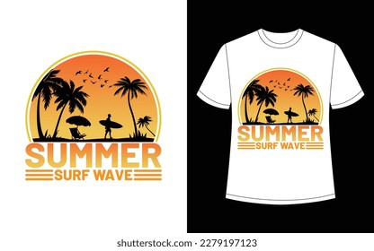 Summer Beach, Summer vibes, Summer time T-shirt Design.