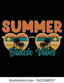 SUMMER BEACH VIBES  Summer T-Shirts design
