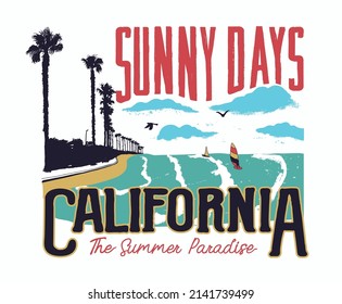 summer beach vibes typography design vector for print