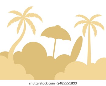 Summer Beach View Background Illustration