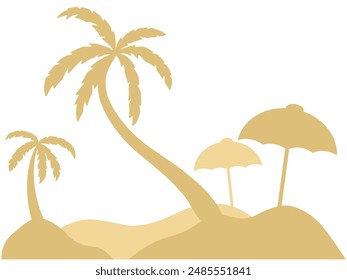 Sommer Strand Ansicht Hintergrund Illustration