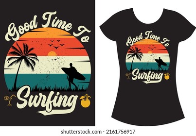 Summer beach vintage typography t shirt design. Sunshine t-shirt gift for women. Funny t shirt design idea.