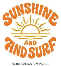 Summer Beachlife Surf Vector Illustration Clipart