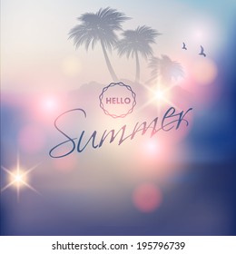 Summer Beach-Vector background