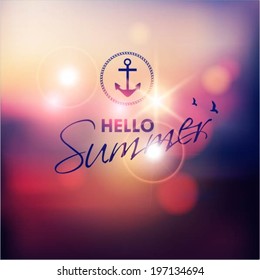 Summer Beach-Vector background