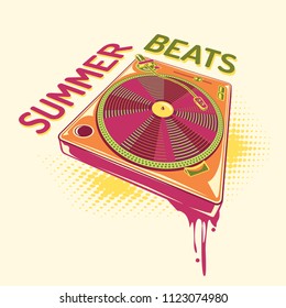 Summer beats - funky colorful music design