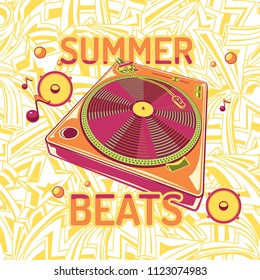 Summer beats - funky colorful music design
