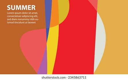 Summer and beautiful colorful background for design, with free space