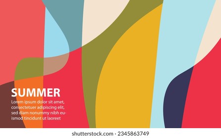 Summer and beautiful colorful background for design, with free space