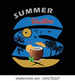 For Summer beautiful design for T-shirt, sticker, mug and many more products.