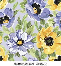 Summer Beautiful floral seamless pattern for fresh design. Elegance vector illustration.