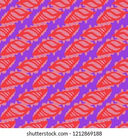 Summer beautiful multicolor sea shell abstract seamless background.