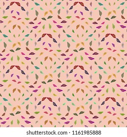 Summer beautiful multicolored sea shell abstract seamless background.