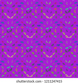 Summer beautiful multicolored sea shell abstract seamless background.