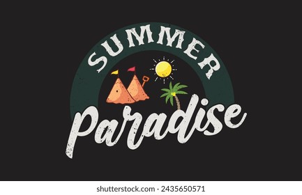 Summer beautiful Paradise T-shirt Design