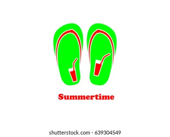 Summer. Beautiful summertime vector illustration. Vacation logo.
