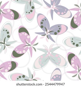 Summer beautiful textile, rustic wallpaper, camomile illustration, garden fabric, wrapping paper design Beautiful insects isolated on white background.