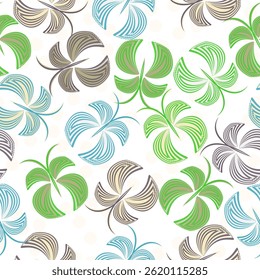 Summer beautiful textile, rustic wallpaper, camomile illustration, garden fabric, wrapping paper design Seamless pattern of colorful butterfly on a white background.