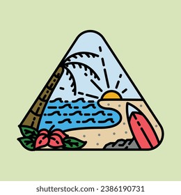 Summer and beauty beach graphic illustration vector art t-shirt design