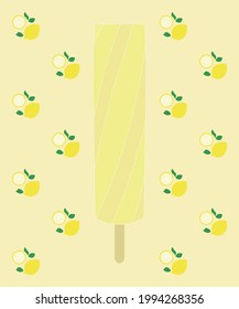 In the summer, bebe twisted yellow twist lemon flavored ice cream.