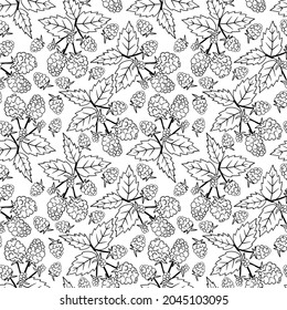Summer berries seamless pattern. Blackberry illustration vector background.