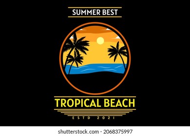 summer best retro design hand drawing