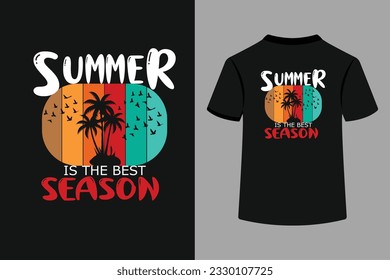 The "Summer Is The Best Season Typography T-Shirt Design" encapsulates the vibrant essence of summer in a stylish and expressive way. This eye-catching t-shirt design features a creative typography.