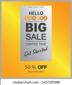 the summer big sale flat design concept can be used for banners, flyers, posters, website displays, leaflets