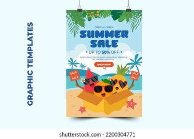 Summer Big Sale Season Graphic template, easy to customize simple and elegant design