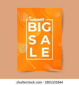 summer big sale template poster design, flyer design, vector illustration, eps 10