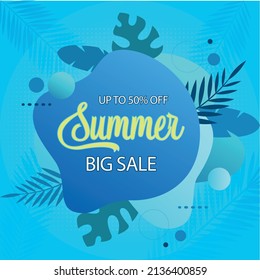 summer big sales background vector illustration