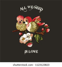summer birds vector 
