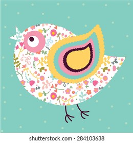 Summer birds. Vector illustration.