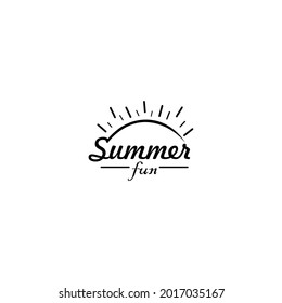 Summer black logo illustration for business